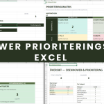 Eisenhower Prioriteringsmatris Excel