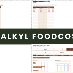 Receptkalkyl & Foodcost Excel - escandallo med food cost, marginal och allergener per rätt