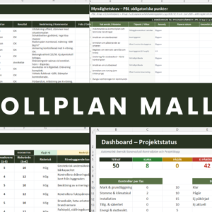 Kontrollplan Mall Excel – komplett kontrollplan för bygglov enligt PBL 2010:900